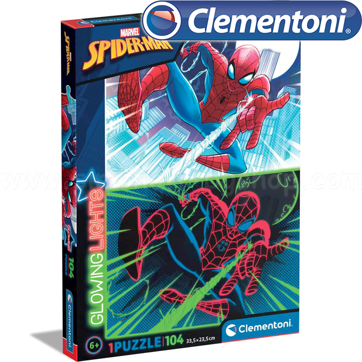 Clementoni  104  Glowing Marvel Spiderman 27555