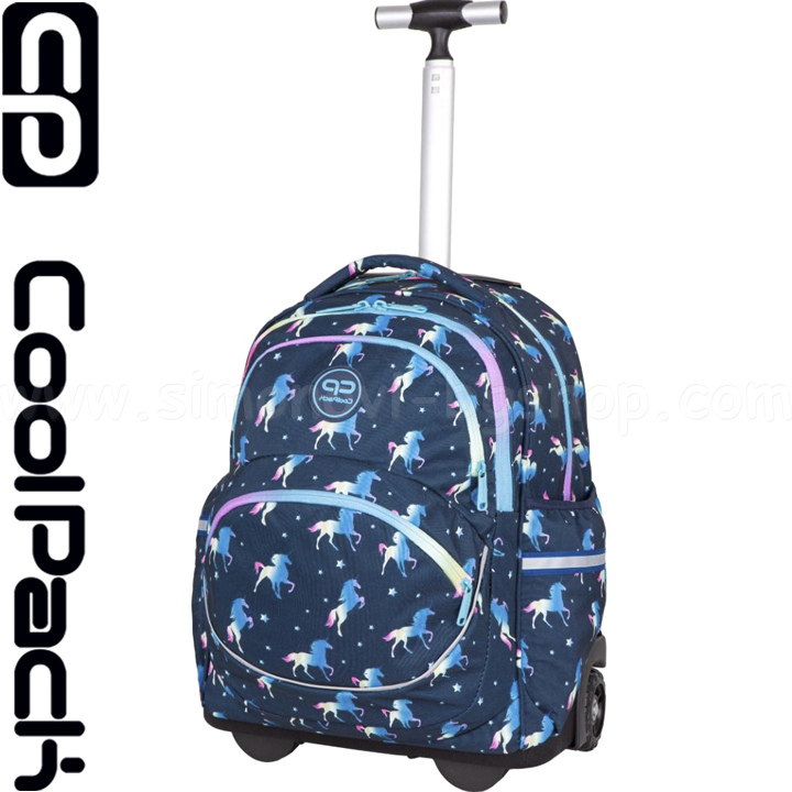 2023 Cool Pack Starr Wheeled Backpack Badges G Green B35157