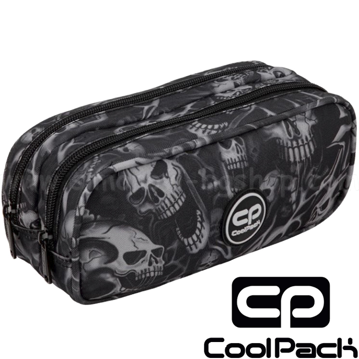 2023 Cool Pack Duke Geantă de toaletă cu fermoar dublu SkullsF065721