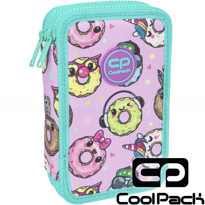 2023 Cool Pack Jumper 2 Happy Donuts Two Zip Complete Toiletry Bag F066665