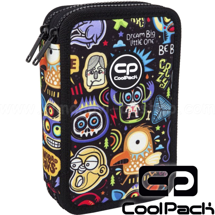 2023 Cool Pack Jumper 2 Full Toiletry Bag with Two Zips Scary Stickers F066696