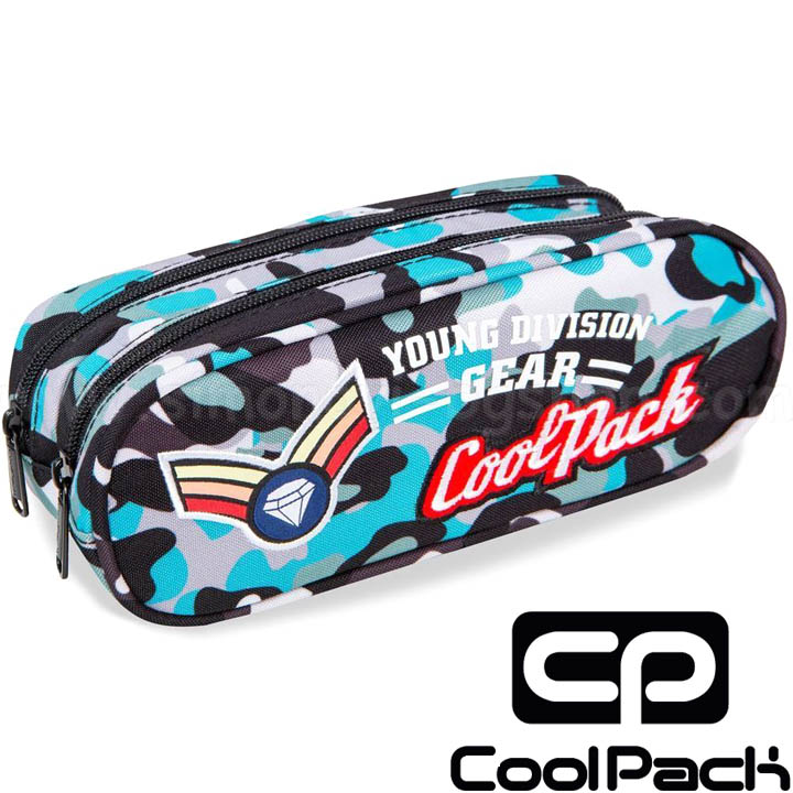 Cool Pack Clever Nessebar Camo albastru Insigne A65113