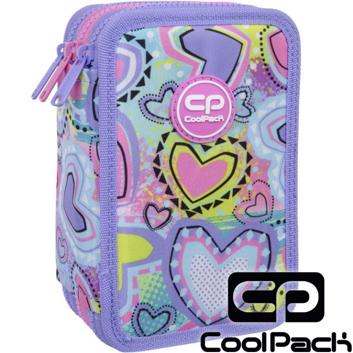 2024 Cool Pack Jumper 3 Full bag with 3 zip Pastel Hearts F067832