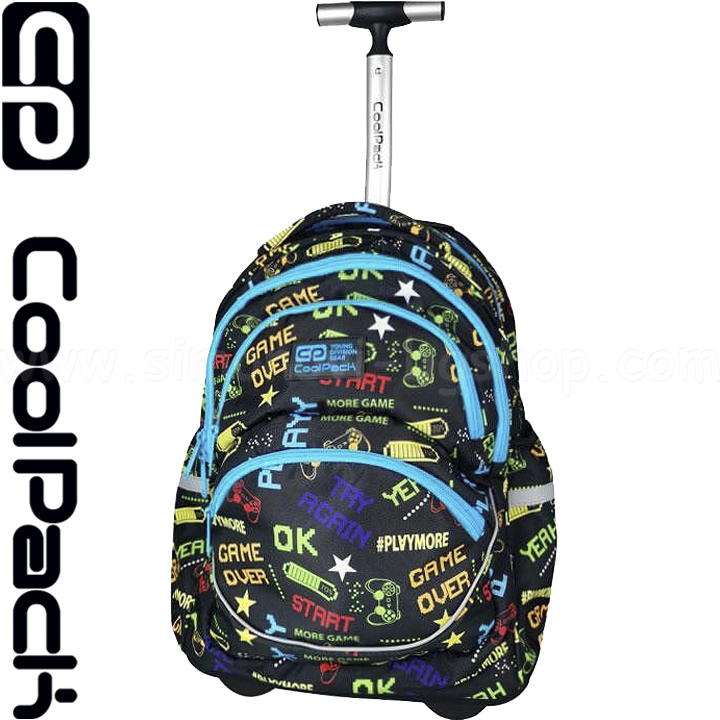 2022 Cool Pack Starr Wheeled School Backpack Game Over D35326