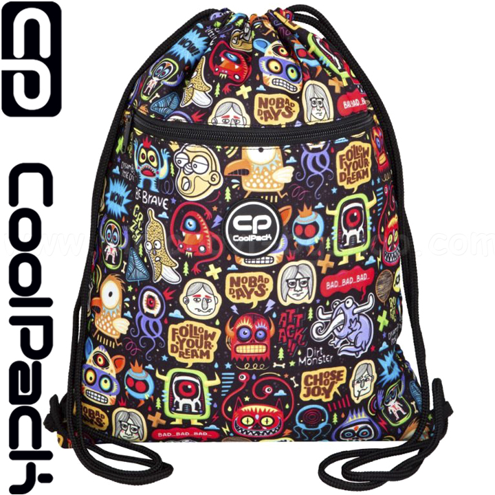 2023 Cool Pack Vert Sports Bag Scary Stickers F070696