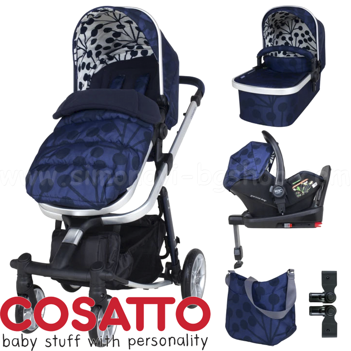 * Cosatto Baby stroller GIGGLE QUAD 5in1 Lunaria InkCT4886