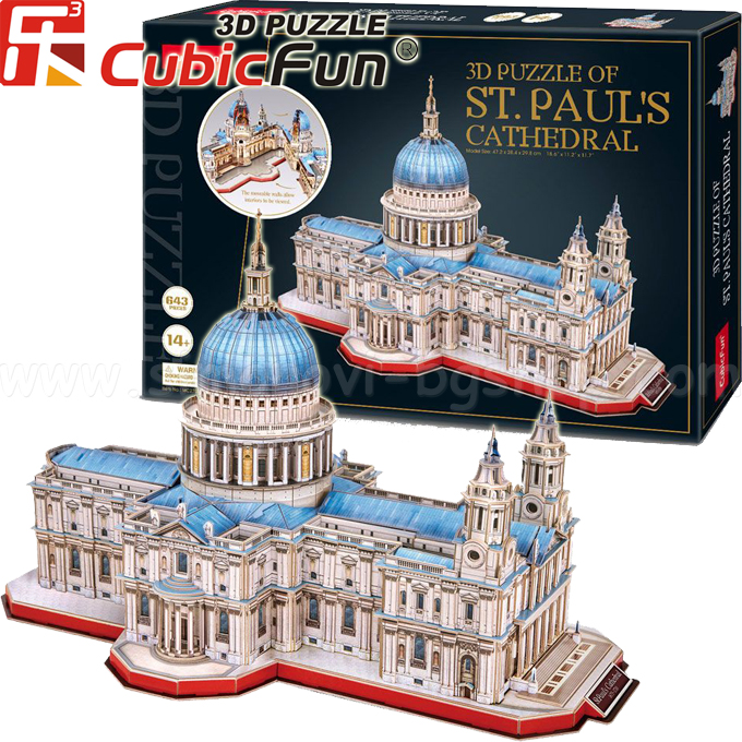 3D Cubic Fun Puzzles   643.St.Paul's CathedralMC270h