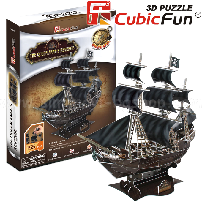 Cubic Fun 3D Puzzle - The Queen Anne's Revenge T4005h