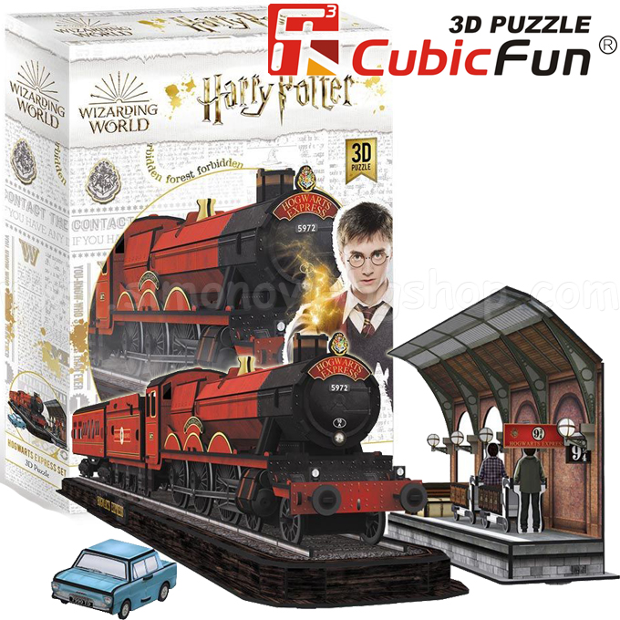 Puzzle 3D Cubic Fun Puzzle pentru copii 180h. Harry Potter Hogwarts Express S101