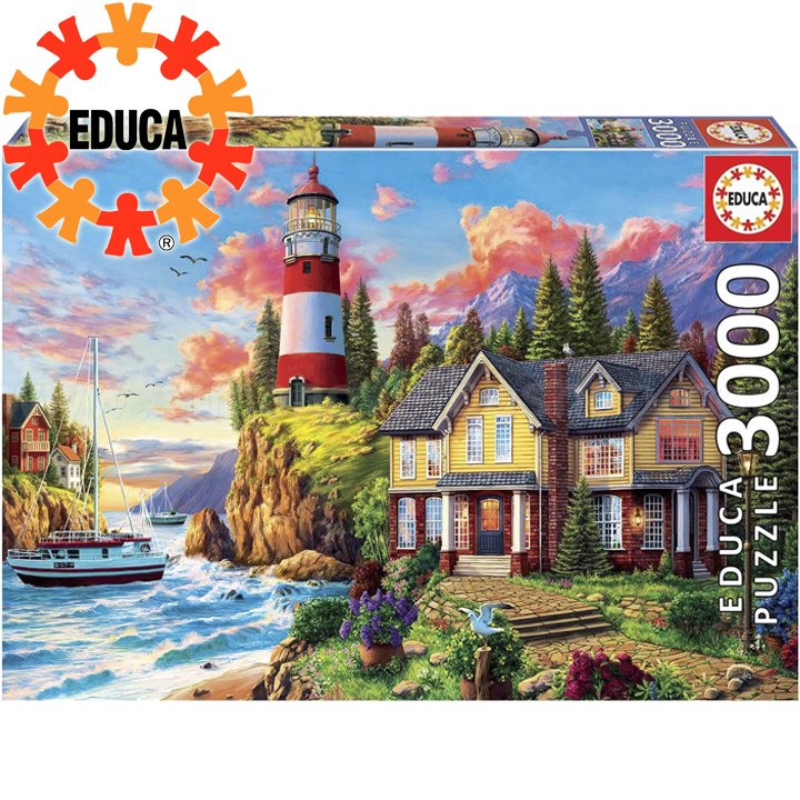 Puzzle pentru copii Educa 3000h. Farul Basm 18507