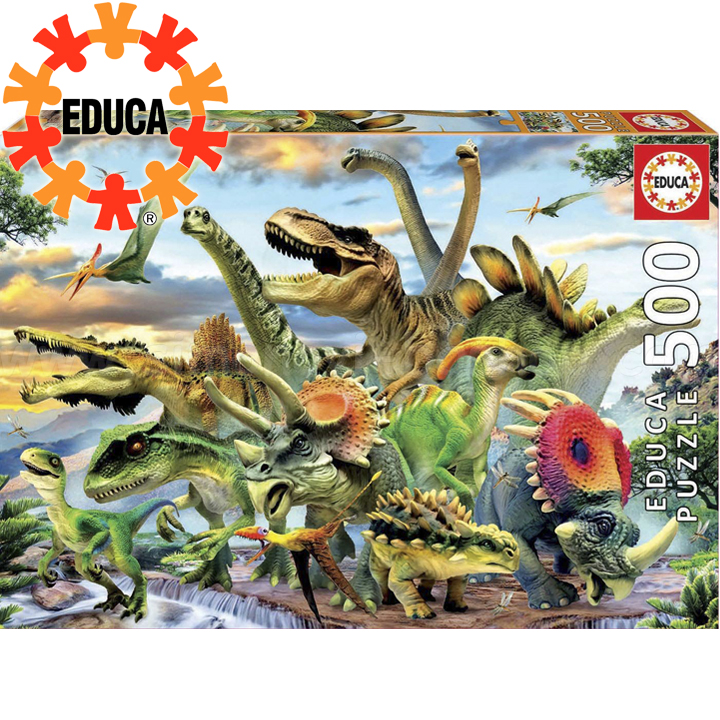 Puzzle pentru copii Educa 500h. Dinozauri 17961