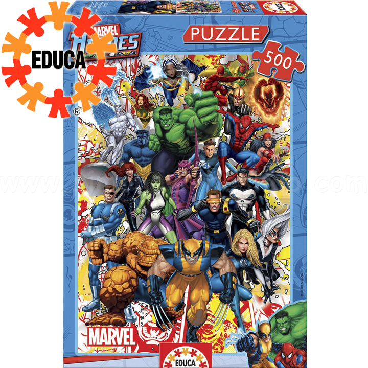 Educa Puzzle 500h. Eroii Marvel 15560