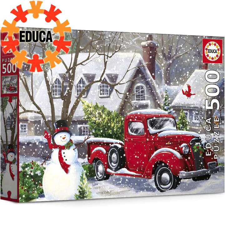 Educa Puzzle 500 piese Case de zăpadă 18958