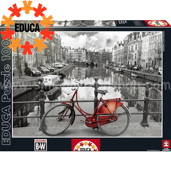 Educa Puzzle Amsterdam Colored Black and White 1000 items 14846