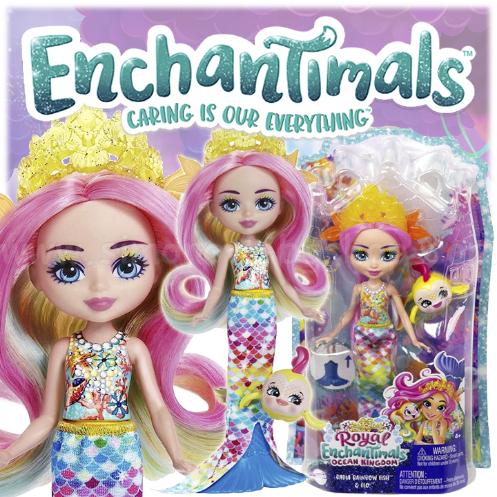 * Enchantimals Royal  Radia Rainbow Fish & Flo HCF68