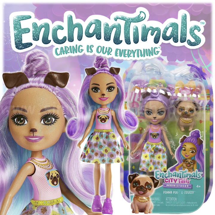 * Enchantimals City Tails   Penna Pug& TrustyHKN11