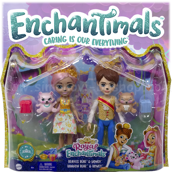 *Păpuși Enchantimals Royal Braylee Bear & Bannon Bear GYJ07