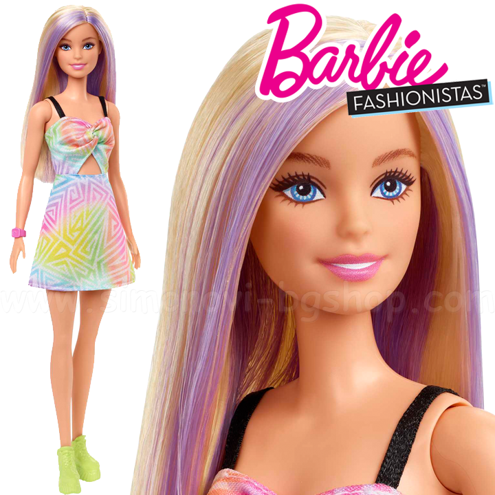 Barbie Fashionistas - Papusa Barbie Purple Hair HBV22 #190