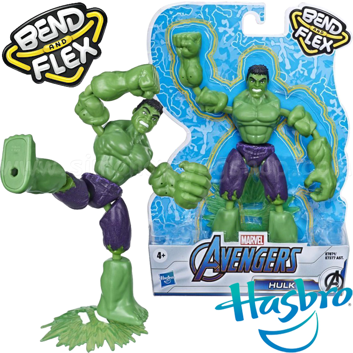 *Hasbro Avengers Bend And Flex    Hulk E7871