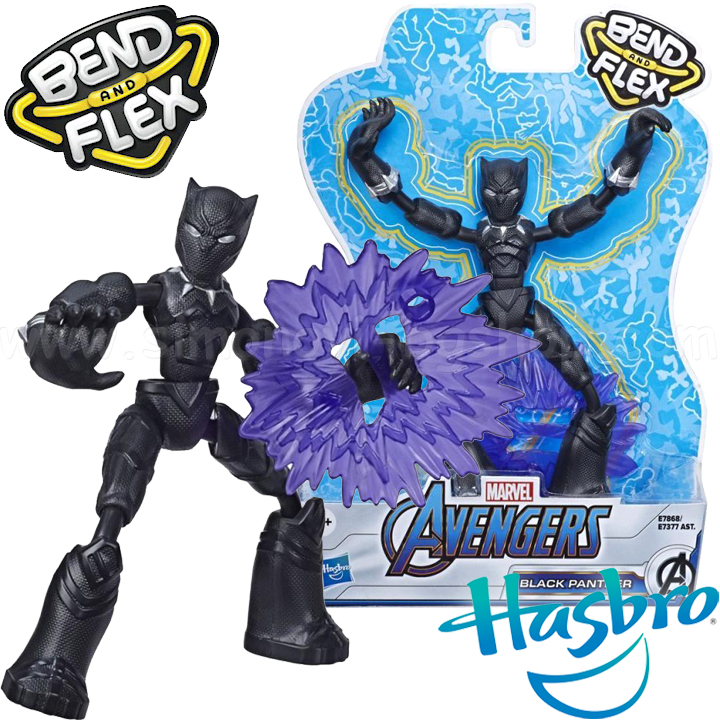*Hasbro Avengers Bend And Flex    Black Panther E7868
