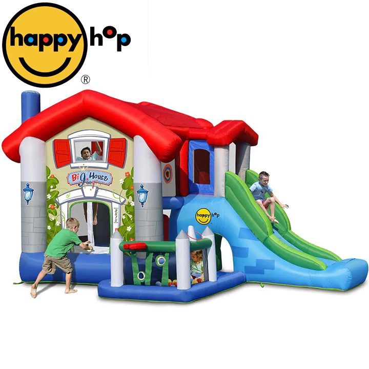 HAPPY HOP Игрален център къща с пързалка и топки 455x330x265см. 9515 HAPPY HOP Игрален център къща с пързалка и топки 455x330x265см. 9515