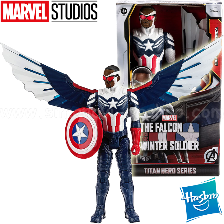 * Figura de acțiune Hasbro Titan Hero Soldat de iarnă Falcon cu aripi