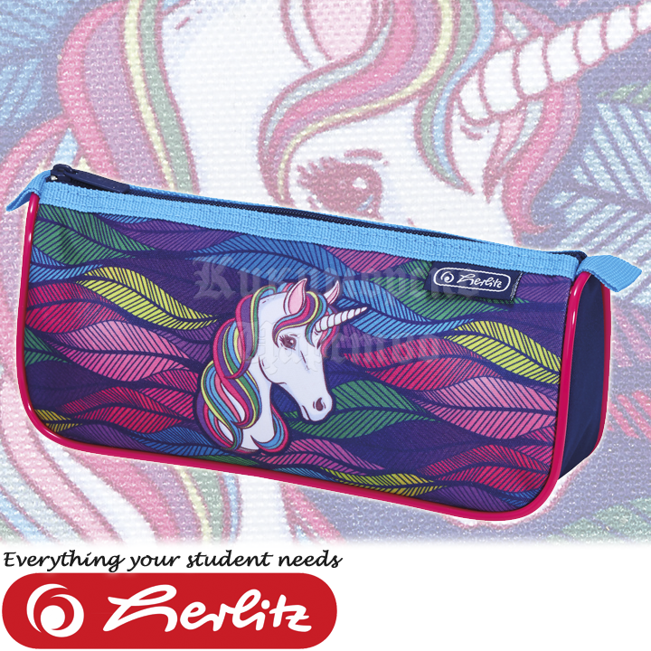 * 2021 Herlitz Triangular case - empty Rainbow Unicorn 50033096