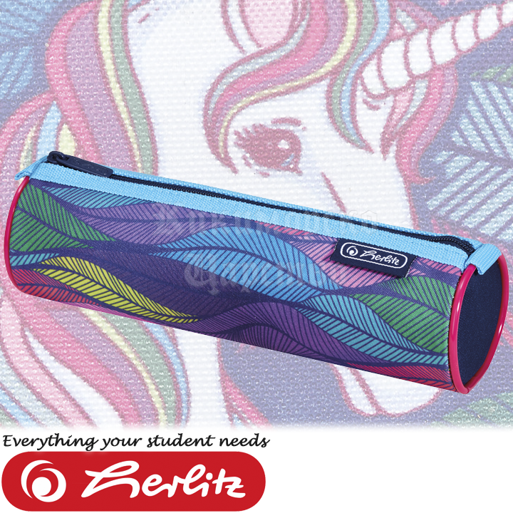 * 2021 Herlitz Oval case - empty Rainbow Unicorn 50033102