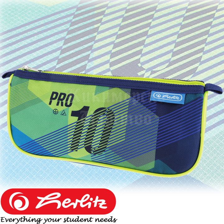 * 2022 Herlitz Boys Empty soft case with 1 zipper Green Goal 50038459