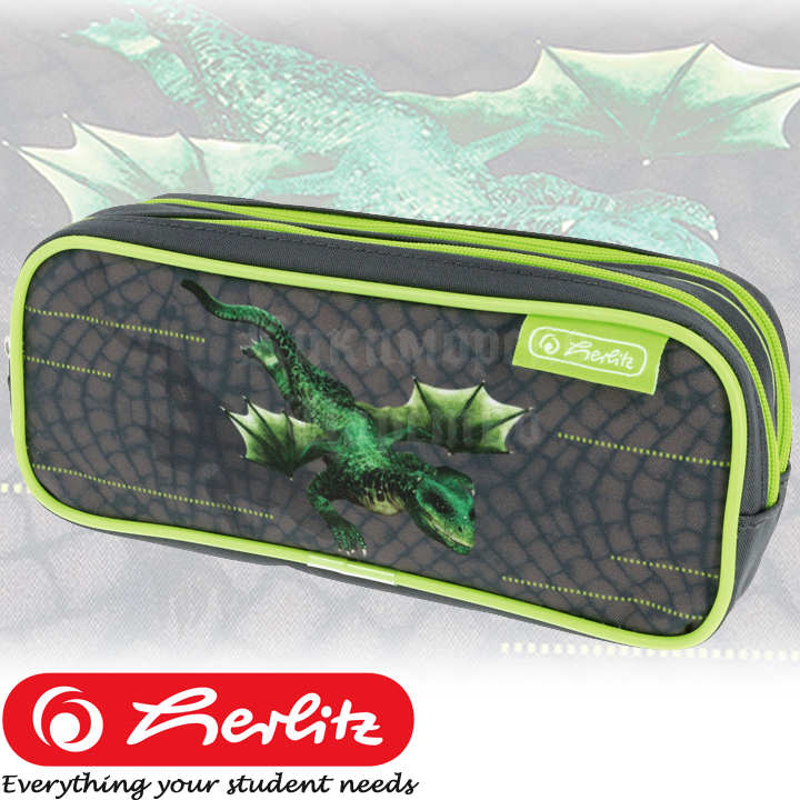 * 2022 Herlitz Mix Empty soft case with 2 zippers Dragon Tale 50038473