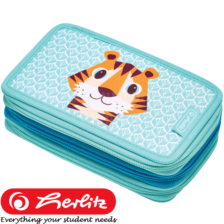 * 2022 Herlitz Animals Triple case - empty Tiger 50038756