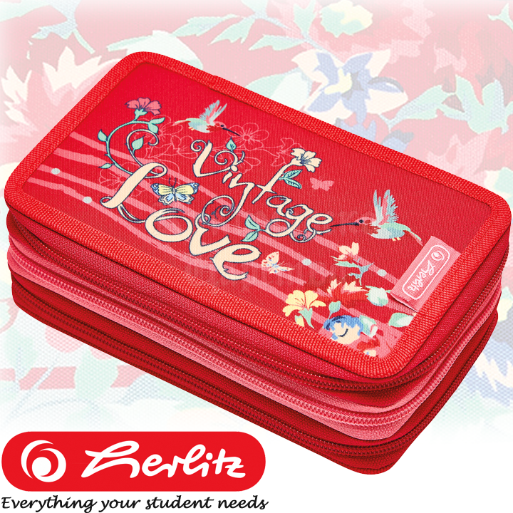 * 2022 Herlitz Girls Triple travel bag - empty Vintage Love 50038367