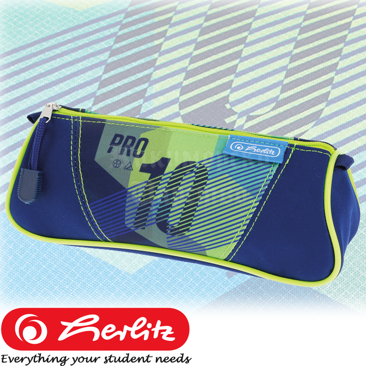* 2023 Herlitz Boys Triangular travel bag with 1 zipper Green Goal50038848