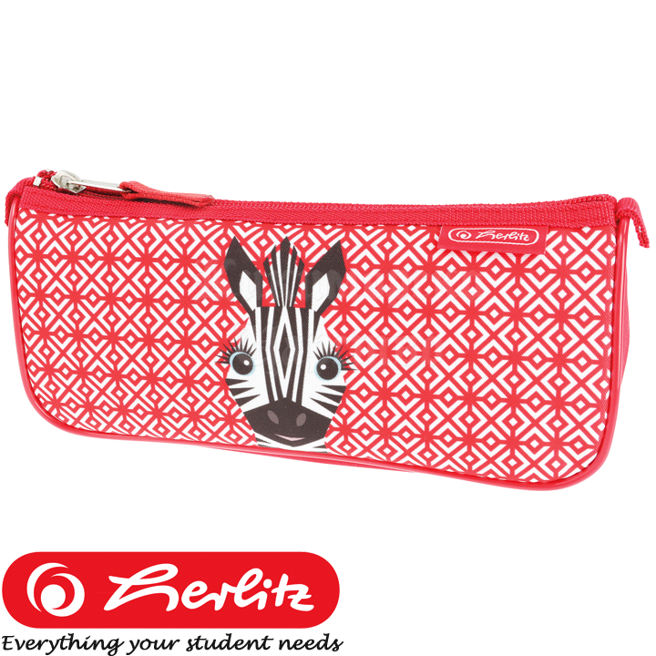 * 2023 Herlitz Animals Triangular case with 1 zipper Zebra 50038961