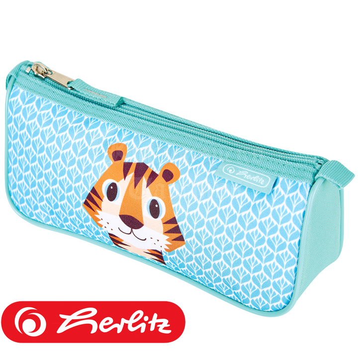 * 2023 Herlitz Animals Triangular case with 1 zipper Tiger 50038985