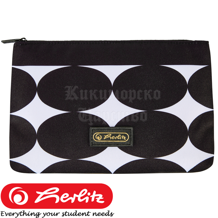* 2022 Herlitz Mix Soft case with 1 zipper Just Black 50039128