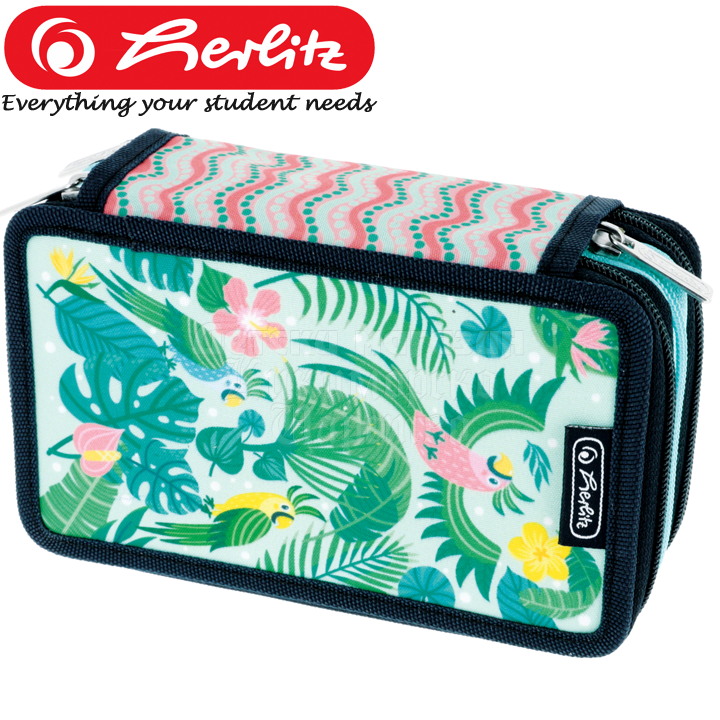 * 2022 Herlitz  Triple travel bag with 31 accessories Sweet Jungle50043408