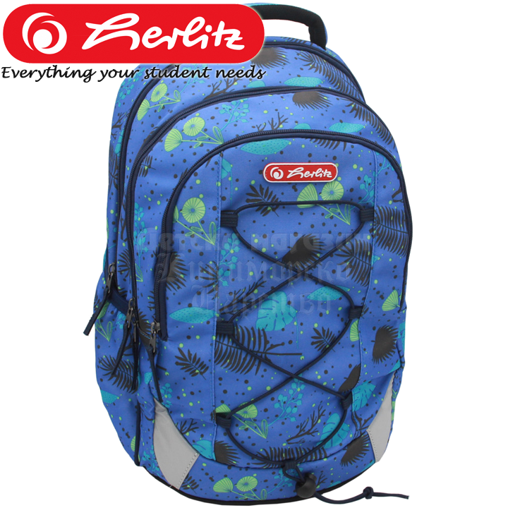 2023 Herlitz Strings Pro Backpack Blue Leaves9492340