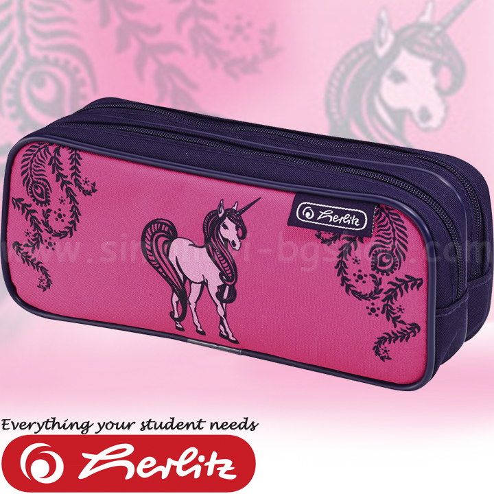 * 2018 Herlitz Motion empty pouch with zipper 2 Unicorn Day