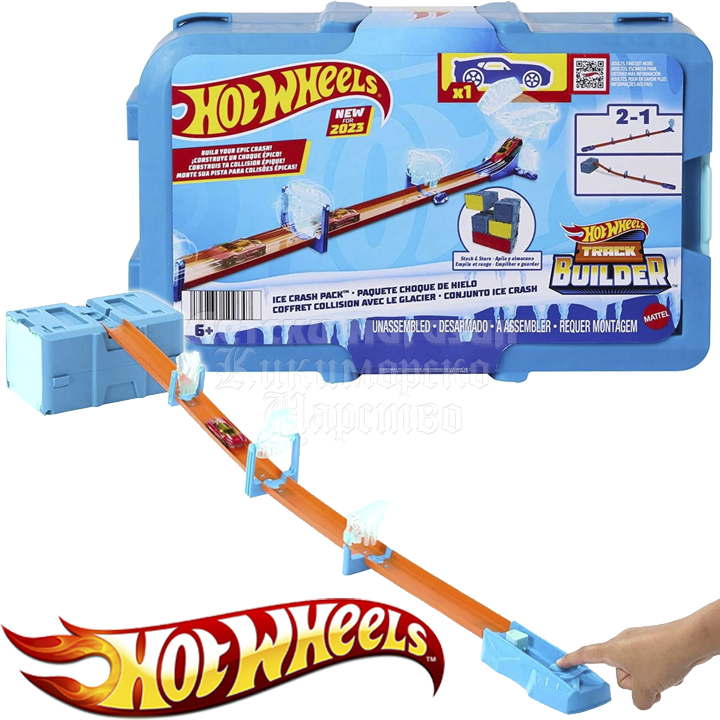 Hot Wheels Track Builder Ice Track Playset HNJ66