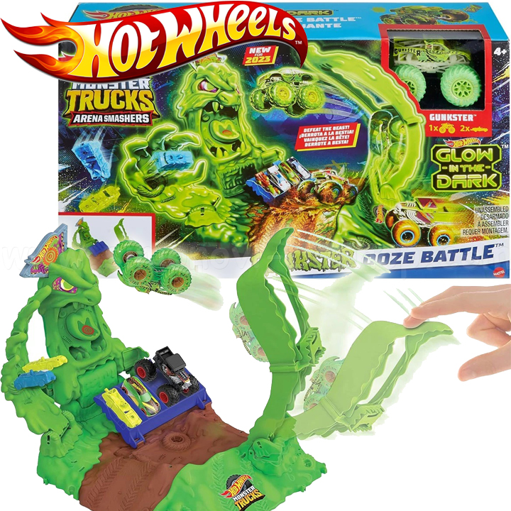 *Hot WheelsMonster Trucks Glow in The Dark  Ooze Battle  HPN72