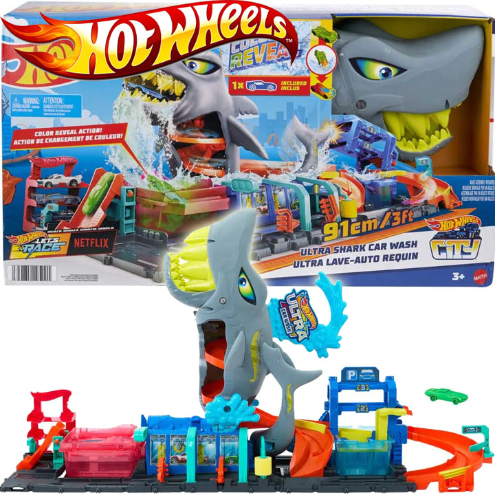 *Hot Wheels     City Ultra Shark Car Wash HTN82