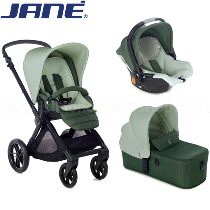 Jane Carucior pentru copii 3in1 Muum Formula Koos I-Size Micro Forest Green 5555