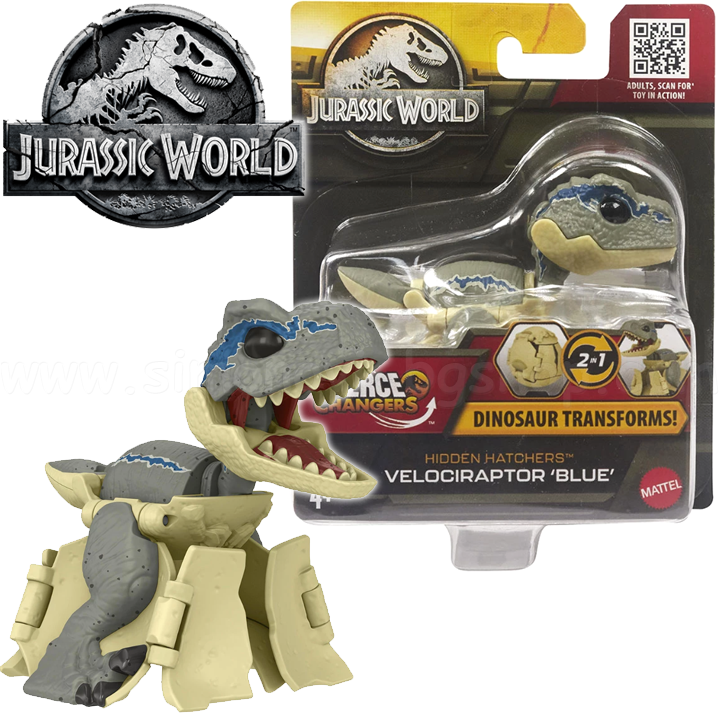 * 2023 Jurassic World Fierce Changers  Velociraptor BlueHLP01