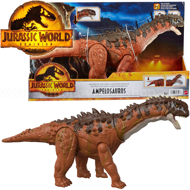 * Jurassic World Dominion Thrash 'n Devour Tyrannosaurus Rex AmpelosaurusHDX50