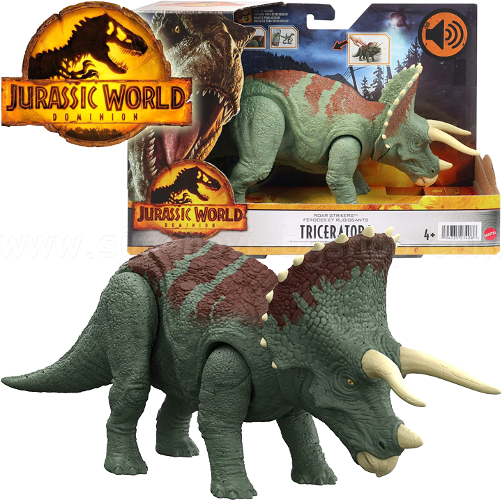 * Jurassic World DominionRoar Strikers  Triceratops HDX34