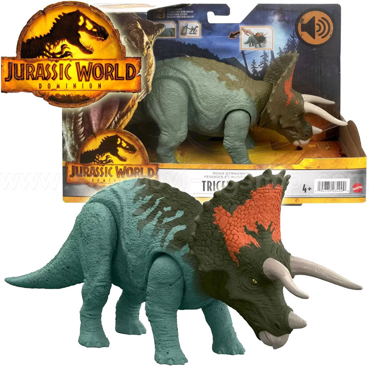 * Jurassic World DominionRoar Strikers  Triceratops HDX17