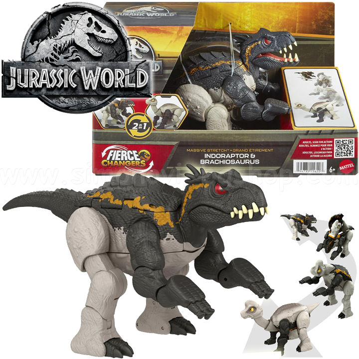 * 2023 Jurassic World Fierce Changers  Indoraptor & Brachiosaurus HPD3
