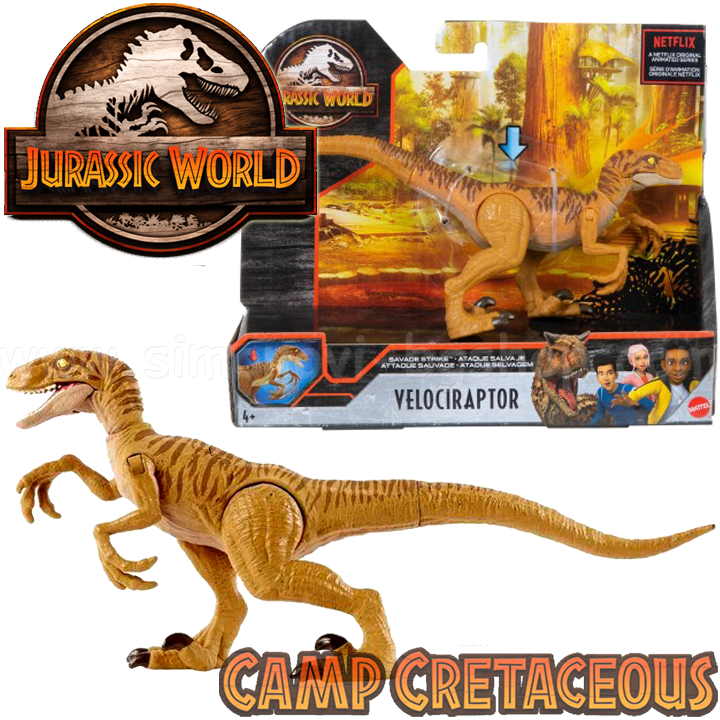 *Jurassic World Camp Creaceous  Velociraptor HBX32