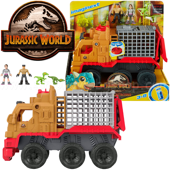 * Jurassic World Camp Creaceous Truck with cage and frame HCH97